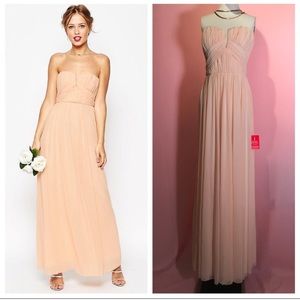 BNWT ASOS Strapless Ruched Bodice Maxi Dress